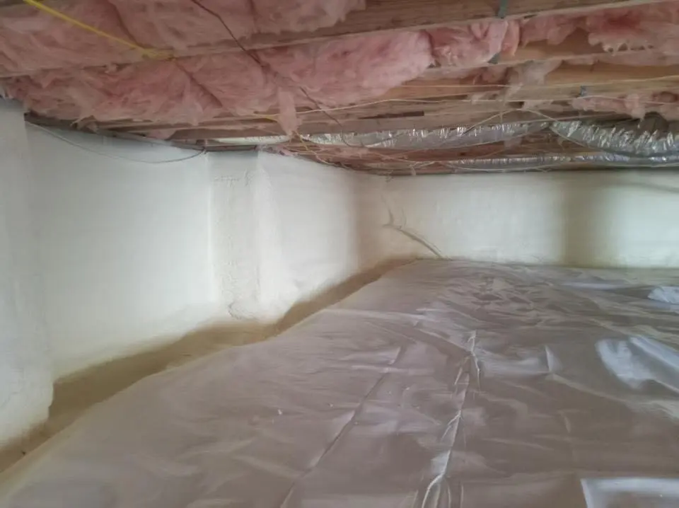 Crawl space encapsulation with closed-cell spray foam for Roof Leak Repair in Everett